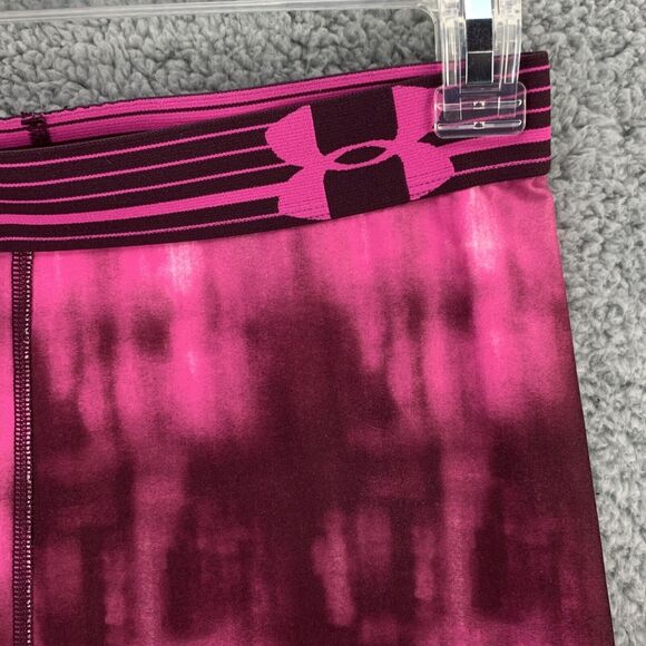 Under Armour UA Womens Sonic Compression Shorts Size Small Pink Tie Dye Stretch - Picture 5 of 9